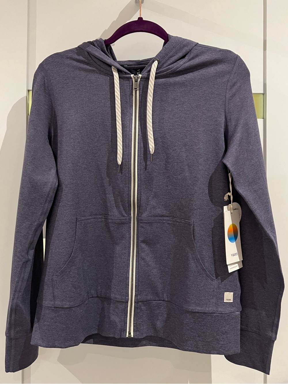 NEW: Vuori Halo Performance ZipUp Hoodie 2.0 Purple Cosmic Heather Women’s Small